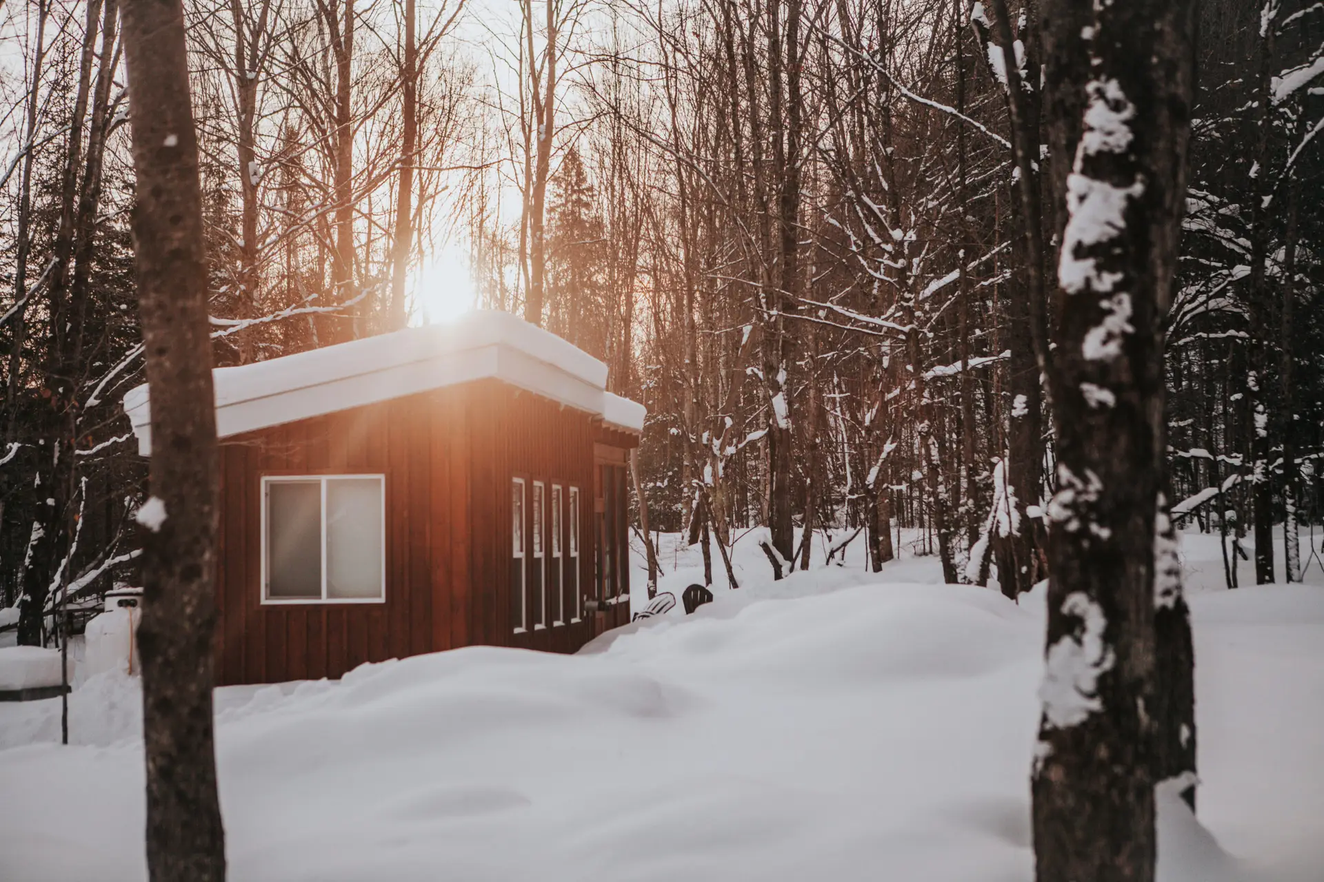 Hébergement hiver Base de plein air Air-Eau-Bois